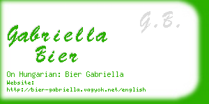 gabriella bier business card
